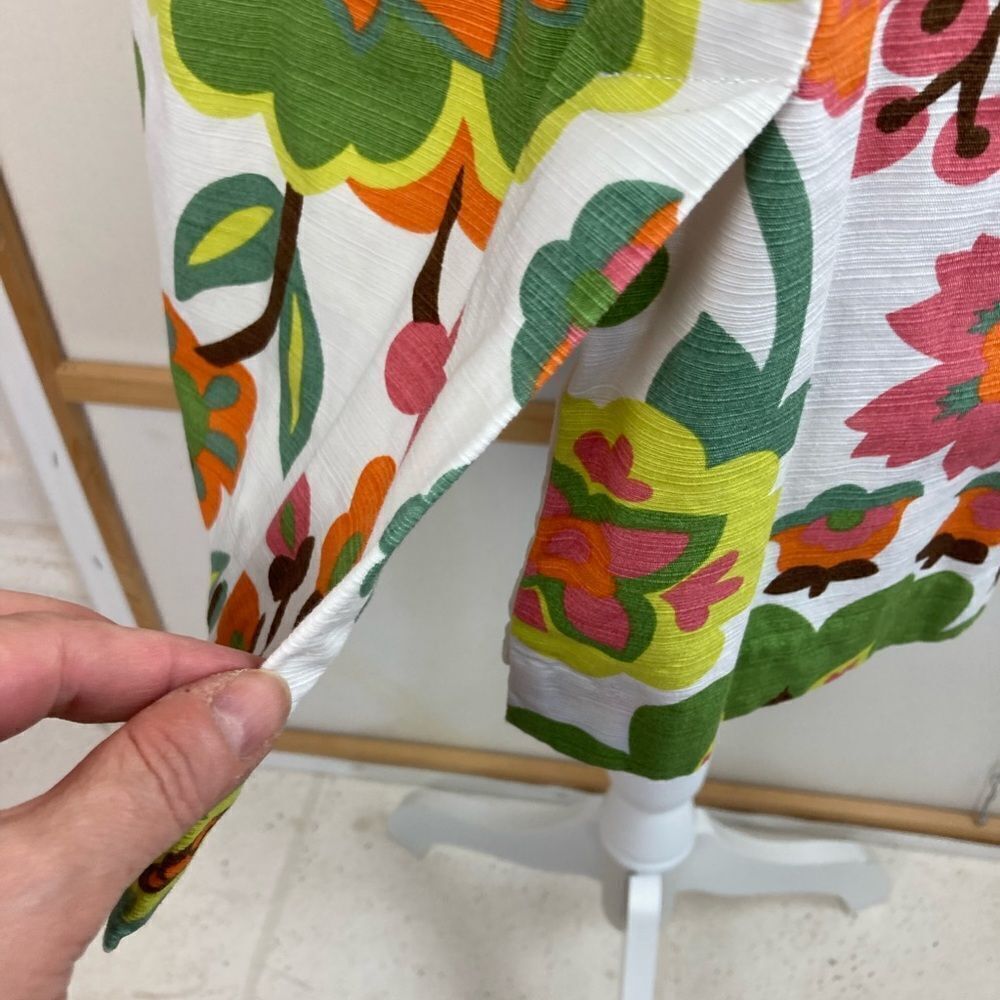 Boden gorgeous bright floral fitted dress gorgeous colors & cute waist detail - Picture 5 of 10